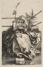 Virgin and Child on a Grassy Bench, 1503. Creator: Albrecht Durer.