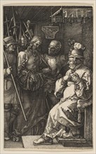 Christ before Caiaphas, from The Passion, 1512. Creator: Albrecht Durer.
