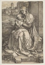 Virgin and Child Seated by the Wall, 1514. Creator: Albrecht Durer.