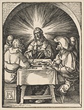 Christ in Emmaus, from The Small Passion, ca. 1510. Creator: Albrecht Durer.