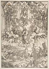 Saint John before God and the Elders, from The Apocalypse, ca. 1496. Creator: Albrecht Durer.