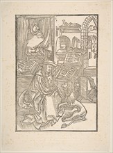 Saint Jerome Extracting a Thorn from the Lion's Foot, Lyons, 1508 (copy).n.d. Creator: Unknown.