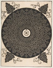 'The Fourth Knot'. Interlaced Roundel with a Round Medallion in its Center, after 1528. Creator: Albrecht Durer.