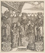 The Congress of Princes at Vienna, from the Triumphal Arch of Emperor Maximilian I, 1515. Creator: Albrecht Durer.