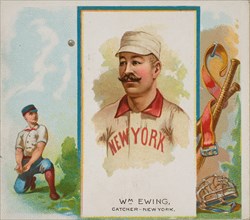 William Ewing, Catcher, New York, from World's Champions, Second Series (N43) for Allen & ..., 1888. Creator: Allen & Ginter.