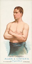 Jack Dempsey, Pugilist, from World's Champions, Series 1 (N28) for Allen & Ginter Cigarettes, 1887. Creator: Allen & Ginter.