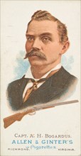 Captain Adam Henry Bogardus, Rifle Shooter, from World's Champions, Series 1 (N28) for All..., 1887. Creator: Allen & Ginter.