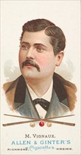 Maurice Vignaux, Billiard Player, from World's Champions, Series 1 (N28) for Allen & Ginte..., 1887. Creator: Allen & Ginter.