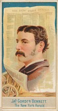 James Gordon Bennett, The New York Herald, from the American Editors series (N1) for Allen..., 1887. Creator: Allen & Ginter.