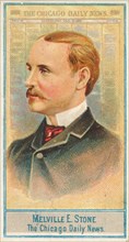 Melville E. Stone, The Chicago Daily News, from the American Editors series (N1) for Allen..., 1887. Creator: Allen & Ginter.