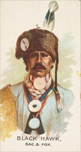 Black Hawk, Sac and Fox, from the American Indian Chiefs series (N2) for Allen & Ginter Ci..., 1888. Creator: Allen & Ginter.