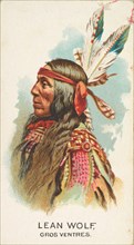 Lean Wolf, Gros Ventres, from the American Indian Chiefs series (N2) for Allen & Ginter Ci..., 1888. Creator: Allen & Ginter.