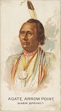Agate Arrow Point, Warm Springs, from the American Indian Chiefs series (N2) for Allen & G..., 1888. Creator: Allen & Ginter.