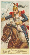 Saber, from the Arms of All Nations series (N3) for Allen & Ginter Cigarettes Brands, 1887. Creator: Allen & Ginter.