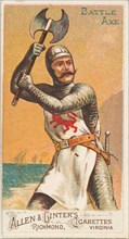Battle Axe, from the Arms of All Nations series (N3) for Allen & Ginter Cigarettes Brands, 1887. Creator: Allen & Ginter.