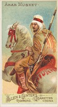 Arab Musket, from the Arms of All Nations series (N3) for Allen & Ginter Cigarettes Brands, 1887. Creator: Allen & Ginter.