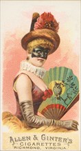 Plate 4, from the Fans of the Period series (N7) for Allen & Ginter Cigarettes Brands, 1889. Creator: Allen & Ginter.