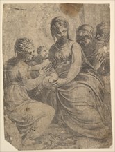 The Virgin and Child accompanied by saints, ca. 1550. Creator: Andrea Schiavone.