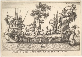 Calais and Zetes led by Boreas and Oreithyia (Calai e Zeti condotti da Borea et Oritia), w..., 1664. Creator: Unknown.