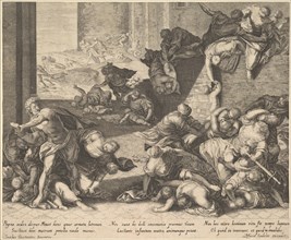 Massacre of the Innocents, reduced and reversed copy after Aegidius Sadeler, 1600?1629. Creator: Unknown.