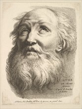 Frontispiece: Head of a Bearded Man, from "Livre de Têtes Gravées d'apres F. Bouch..., 18th century. Creator: Unknown.