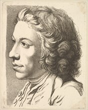 Head of a Man in Profile, from Livre de Têtes Gravées d'apres F. Boucher et Autres..., 18th century. Creator: Unknown.