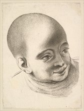 Head of a Child, from Livre de Têtes Gravées d'apres F. Boucher et Autres (Book of..., 18th century. Creator: Unknown.