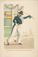 Le Départ de Calicot Pour le Combat, 1817-18. Creator: Unknown.