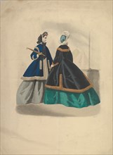 Two Women Wearing Coats, 1863-64. Creator: Unknown.