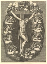 The Crucified Christ Surrounded by Mourning Angels, 1575-1679. Creator: Giorgio Ghisi.