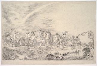 Recruits Going to Join the Regiment, ca. 1715-16. Creator: Jean-Antoine Watteau.