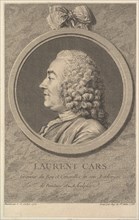 Portrait of Laurent Cars, 1768. Creator: Augustin de Saint-Aubin.