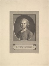 Portrait of Jean-Jacques Rousseau, 1777. Creator: Augustin de Saint-Aubin.