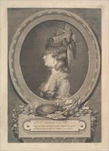 Portrait of Adrienne-Sophie Marquise de ***, 1779. Creator: Augustin de Saint-Aubin.