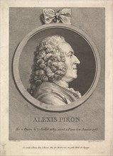 Portrait of Alexis Piron, 1776. Creator: Augustin de Saint-Aubin.
