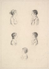 La Famille Renouard (The Renouard Family), 1801. Creator: Augustin de Saint-Aubin.