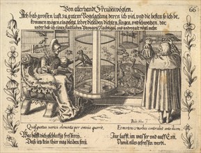 Von allerhandt Freudenvöglen, illustration from Petrarch, Glück und Unglück Spiegel, figur..., 1652. Creator: Balthasar Schwan.