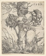 Footsoldier in front of a Tree, mid-17th century. Creator: Barthel Beham.