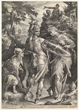 Minerva and Mercury Arming Perseus, 1604. Creators: Bartholomeus Spranger, Jan Muller.