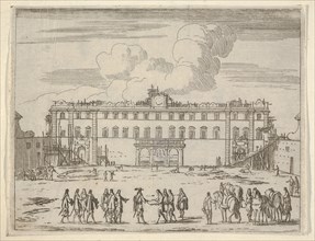 Francesco I d'Este Builds the Palazzo di Sassuolo, from L'Idea di un Principe ed Eroe Cris..., 1659. Creator: Bartolomeo Fenice.