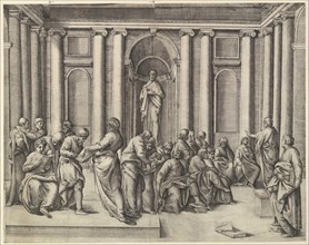 Christ among the Doctors, ca. 1540-45. Creator: Battista Franco Veneziano.