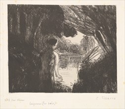 Bather, Evening, 1897. Creator: Camille Pissarro.