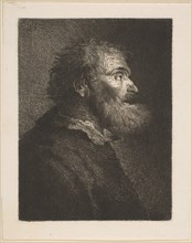An Old Man in Profile, 1761. Creator: William Baillie.