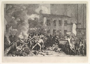 The Storming of the Bastille on 14 July 1789 (Prise de la Bastille le 14 juillet 1789), ca. 1793. Creator: Charles Thevenin.