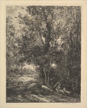 Shepherd and Shepherdess, 1874. Creator: Charles Francois Daubigny.
