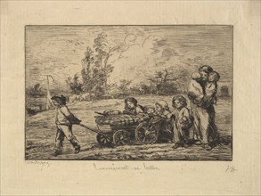Moving into the Boat, 1861. Creator: Charles Francois Daubigny.
