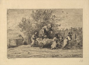 The Heirs to the Cart, 1861. Creator: Charles Francois Daubigny.