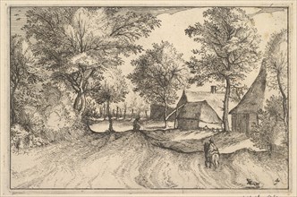 Village Road, plate 4 from Regiunculae et Villae Aliquot Ducatus Brabantiae, ca. 1610. Creator: Claes Jansz Visscher.