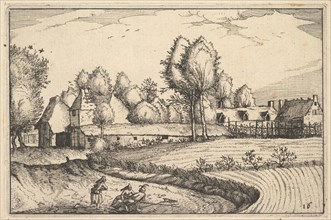 Road along a Field, plate 16 from Regiunculae et Villae Aliquot Ducatus Brabantiae, ca. 1610. Creator: Claes Jansz Visscher.
