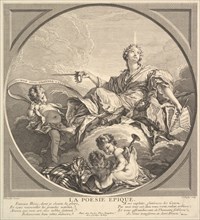 Epic Poetry, ca. 1741. Creator: Claude Augustin Duflos le Jeune.